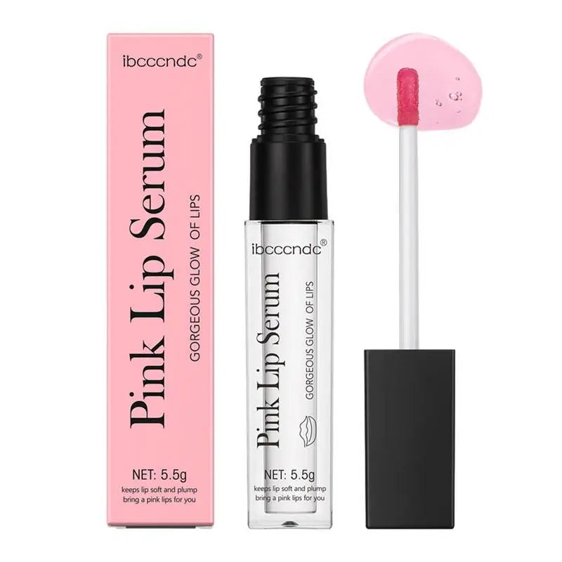 Pink Lip Serum Lip Plumping Gloss Long Lasting Moisturizer Care Lipstick Reduce Lip Fine Lines Lip Plumper Makeup Oasis Select