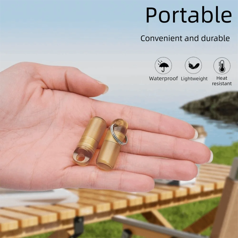 Small Size Hanging PEI Bottle Portable Waterproof Mini Pill Box Heat-resistant Multifunctional Emergency Pill Container Camping Oasis Select