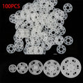 100Pcs Transparent ABS Plastic Invisible Snap Fasteners Press Button DIY Handmade Crafts Round Flatback Stud Sewing Accessory Oasis Select 10mm