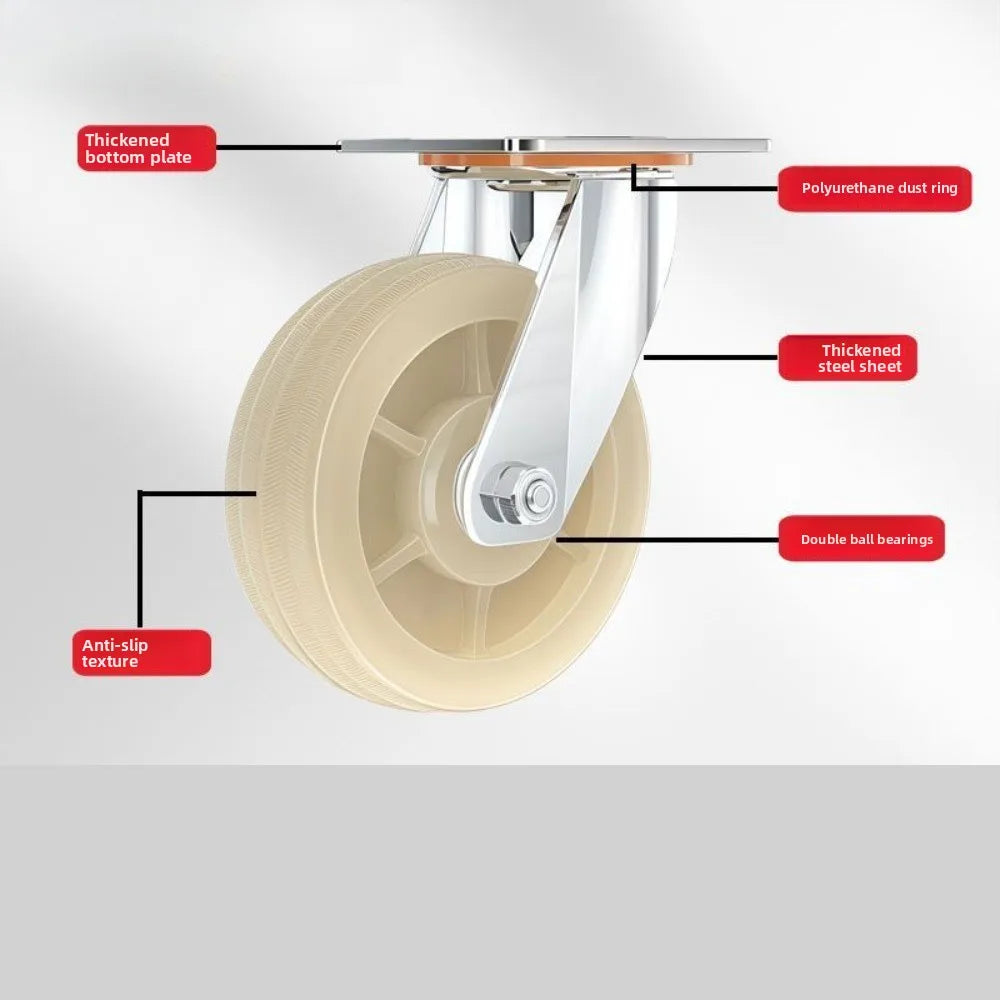 4Pcs/lot 3inch Furniture Caster PVC Red Universal Wheel Swivel Caster Roller Wheel For Platform Trolley Accessory Oasis Select