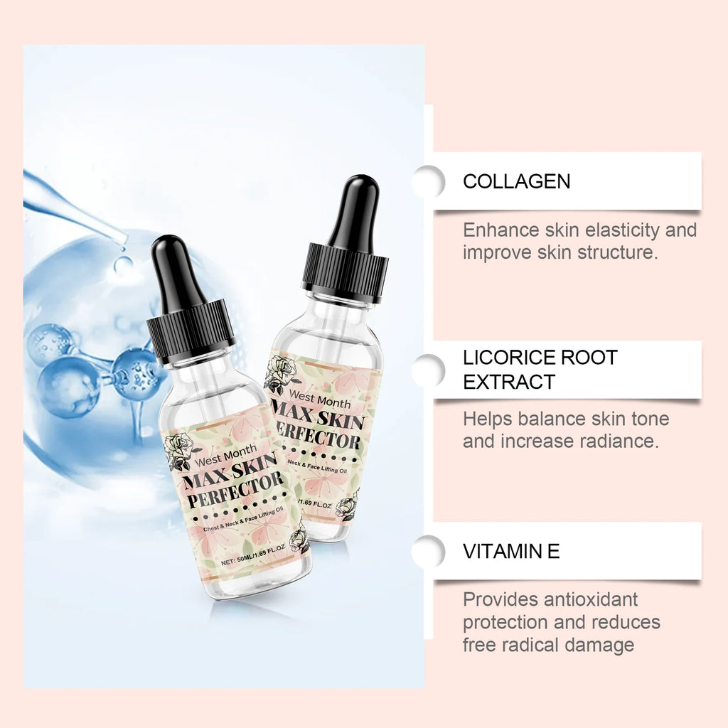 WEST MONTH Face Neck Chest Lifting Oil – Firm & Nourish Facial Lifting Oil Oasis Select