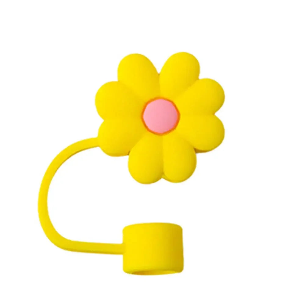 Flower Shape Straw Cover Compatible Stanley 30& Tumbler Soft Silicone
