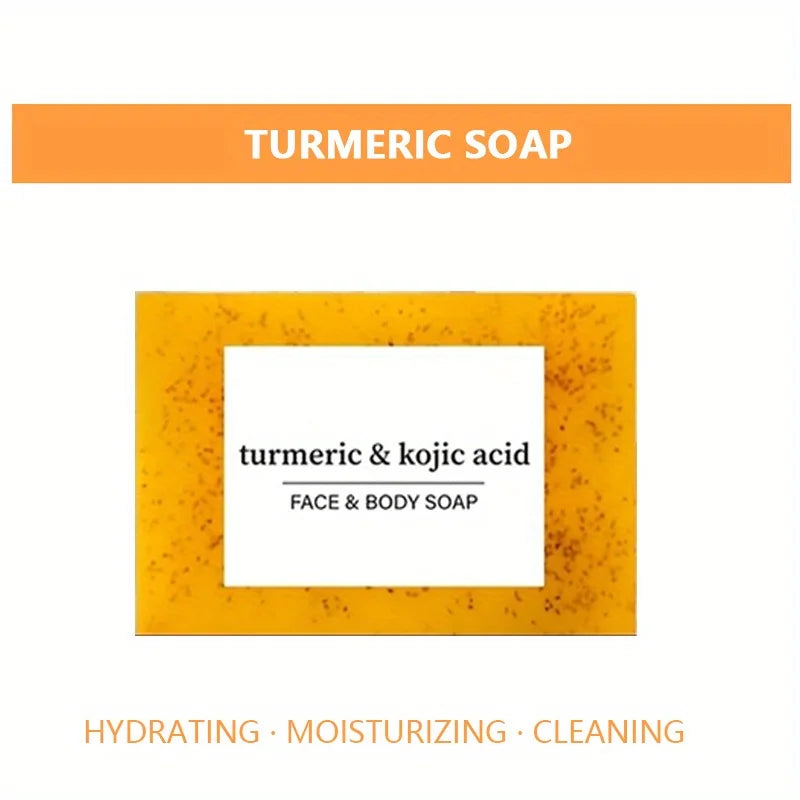 10PCS Handmade Turmeric Acid Soap, Three in One, Turmeric Acid Bath Moisturizing Soap, Suitable for Both Men and Women Oasis Select