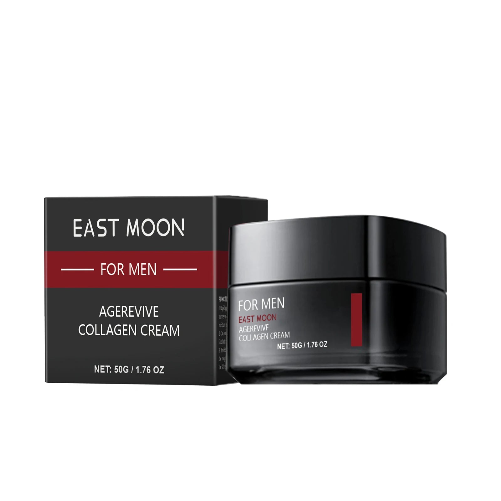 Men's Hyaluronic Acid Facial Cream Hydrating Tightening Brightening Collagen Tender Skin Non-Greasy Day/Night Care Moisturizer Oasis Select 50g Boxed