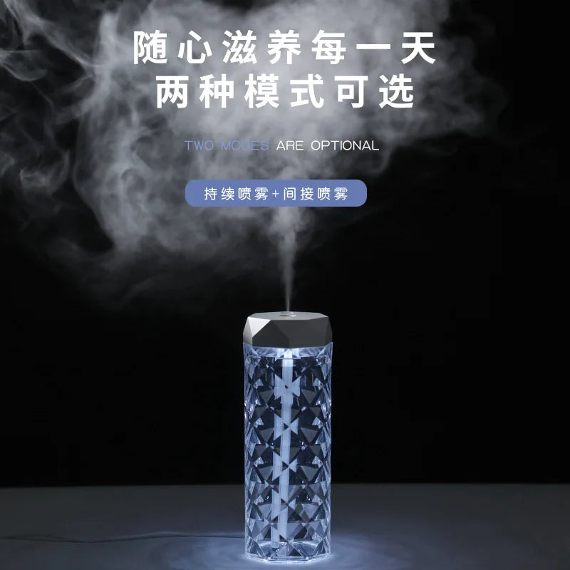 New Crystal Humidifier USB Table Lamp Bedroom Bedside Lamp Desktop Atmosphere Lamp Aromatherapy Machine Spray Water Replenisher Oasis Select