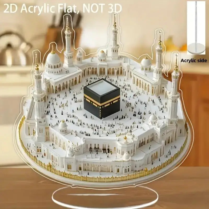 2D Acrylic Arabian Camel & Evil Eye Tree Desk Figurine