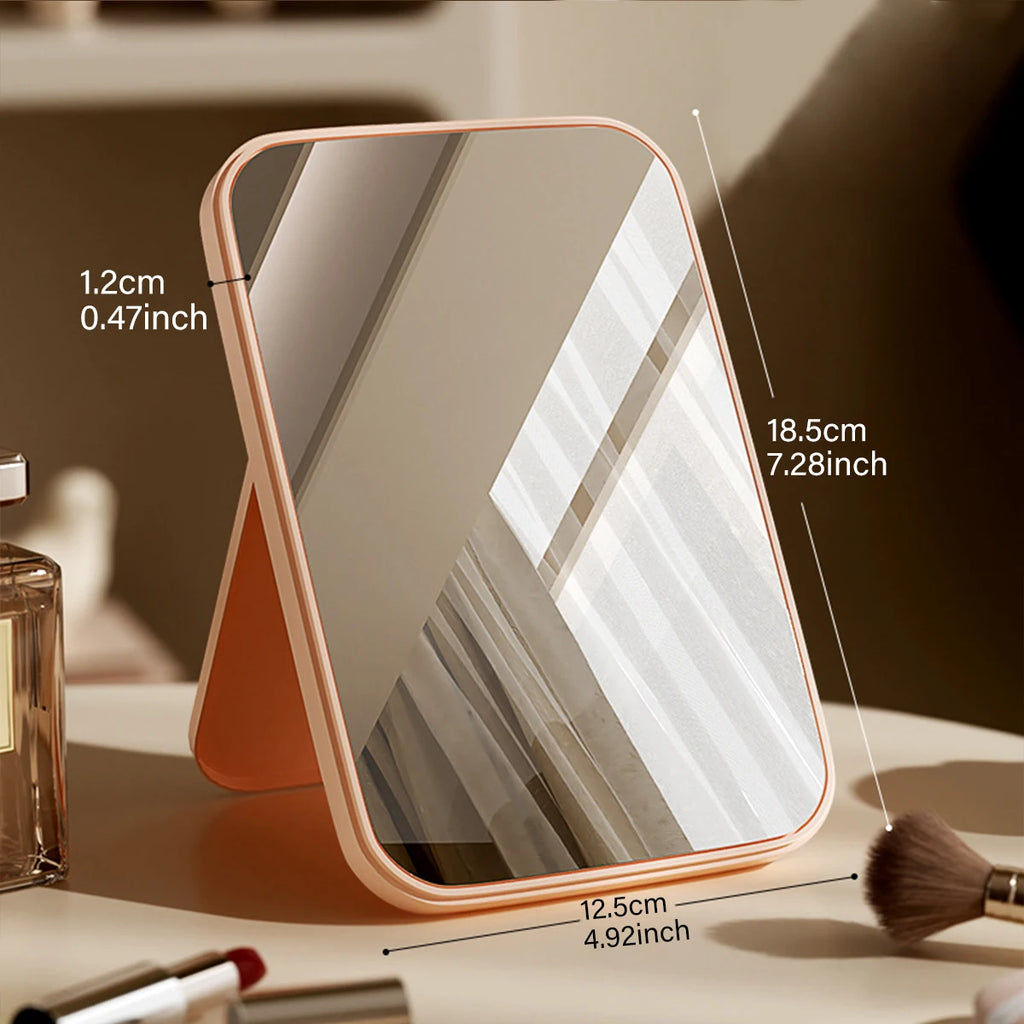 1 portable pink/white makeup mirror, foldable travel makeup mirror, home I am a dressing table, dormitory beauty mirror Oasis Select Pink