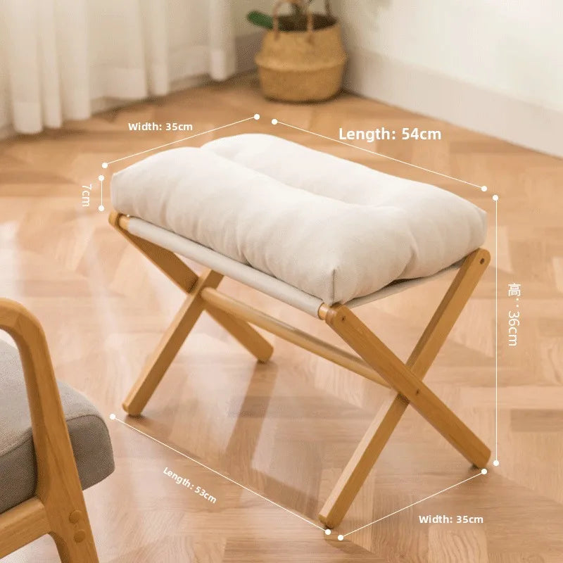 Sofa ottoman Office lunch break ottoman foldable pedal nap artifact pedal table pedal stool Oasis Select Off-white