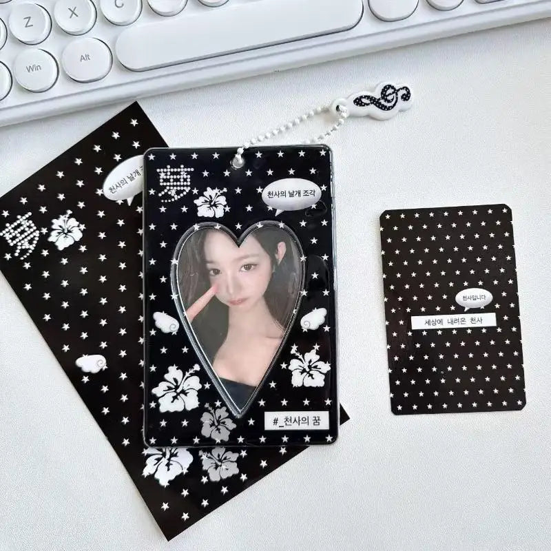 Idol Photo Card Holder Transparent Display Case for Star Chaser Campus Meal Card Storage Pendant Accessory Oasis Select A4