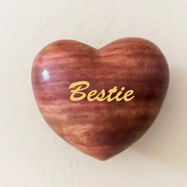 New Valentine's Day decoration pocket hug wooden heart token wooden love engraved gift Oasis Select Bestie 1 3 3 2cm