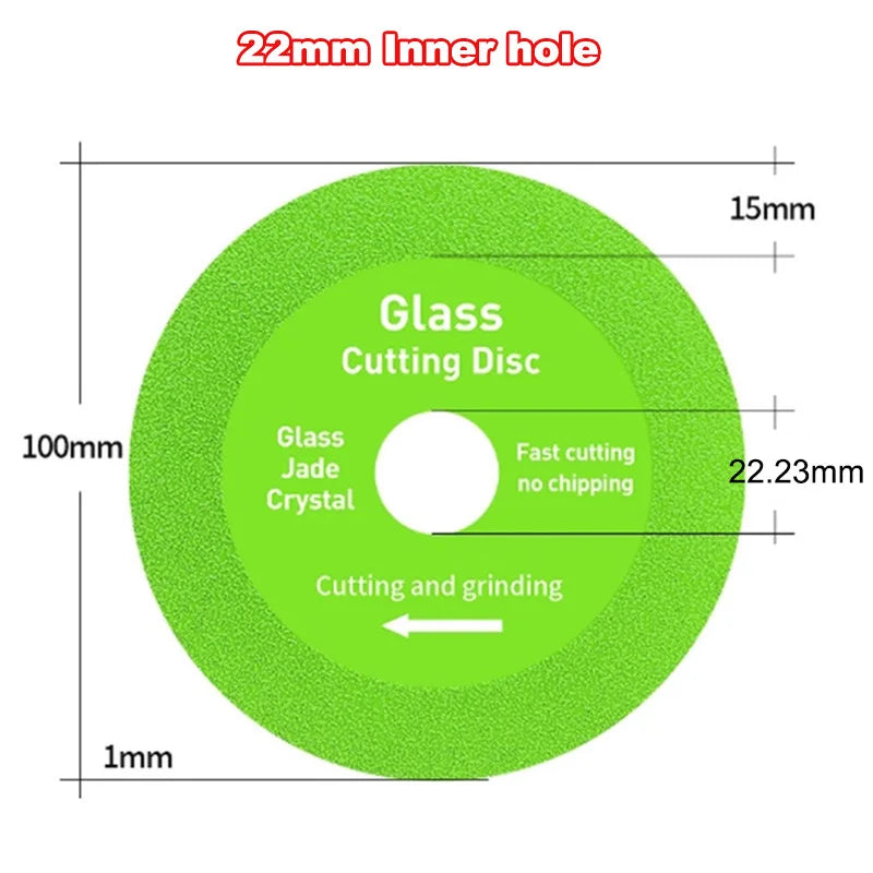 φ100/115/125x22.23mm Glass Cutting Disc Diamond Marble Saw Blade Ceramic Tile Jade Special Polishing Cutting Blade Sharp Brazing Oasis Select 100x22.23mm