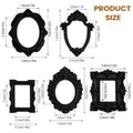 5-Pack Vintage Mini Picture Frames – Baroque Golden Resin Decor