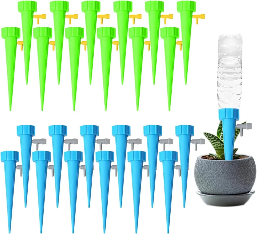 Self Watering Spikes for Indoor/Outdoor Plants,Self Watering Planter Insert with Adjustable Drip Valve Oasis Select