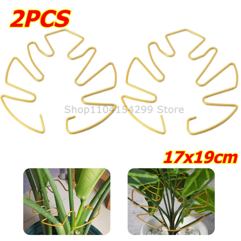 Adjustable Metal Plant Stem Support Flower Climbing Stem Holder Vine Branch Iron Hooks Garden Plant Climbing Plant Trainer Oasis Select Gold-2pcs
