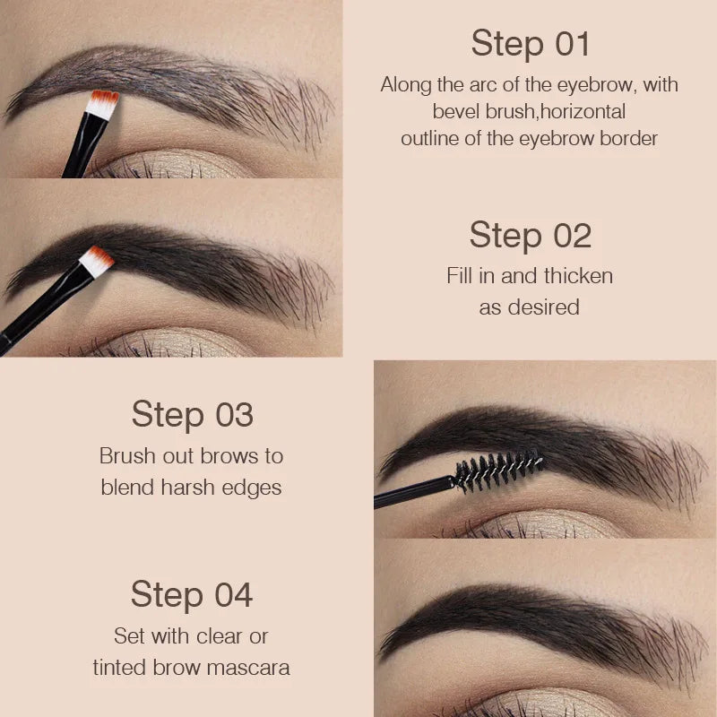 6 Colors Eyebrow Dye Creamt 1pcs - Waterproof Tint Gel with Makeup Brush Long-Lasting Formula Eyebrow Gel & Dye Oasis Select