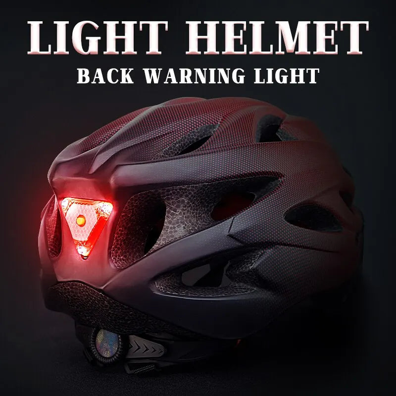 Bike Helmet with LED Tail Light Adult Cycling Helmet Fit 58-62cm Lightweight Breathable Colorful Bicycle Helmets Accessories Oasis Select