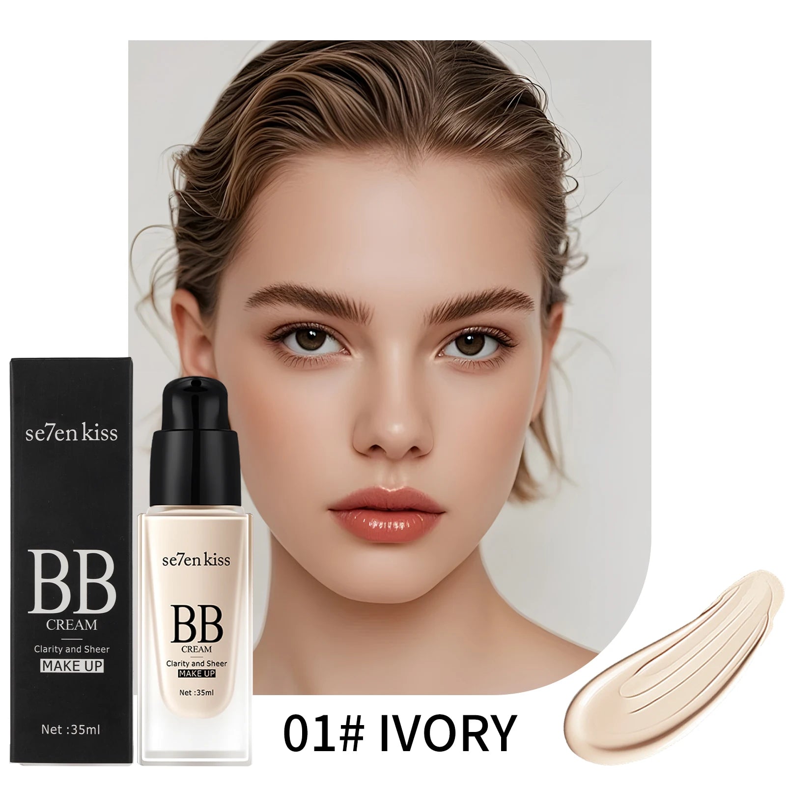 Lightweight Waterproof BB Cream – Long-Lasting Natural Finish BB & CC Cream Oasis Select 01 IVORY
