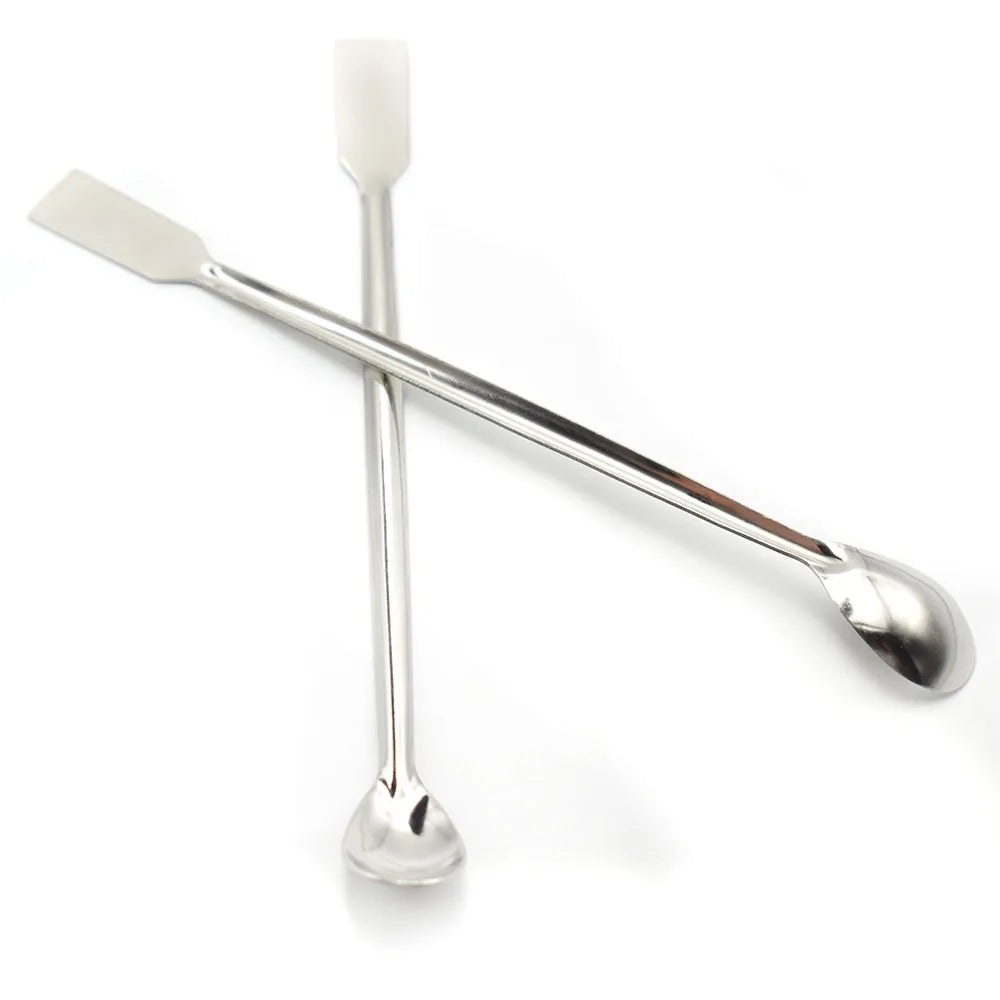 Double Ended Laboratory Spoon and Spatula Set for Precise Material Transfer in Health Beauty and Technical Services Oasis Select