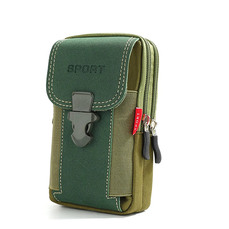 Men's PU Leather Fanny Pack | Travel & Running Waist Bag Fanny Pack Waist Bag Oasis Select Green 1