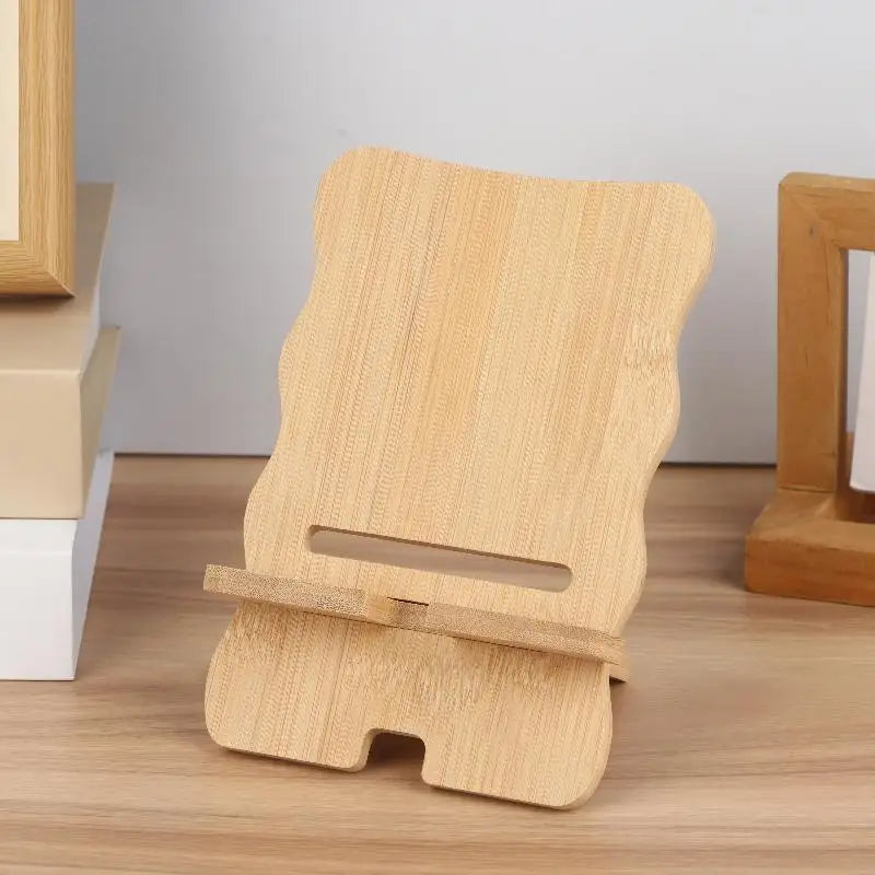 1pcs Wooden Desktop Phone Holder Desktop Lazy Mobile Phone Stand Tablet Stand Universal Multi-Functional Wooden Stand Oasis Select
