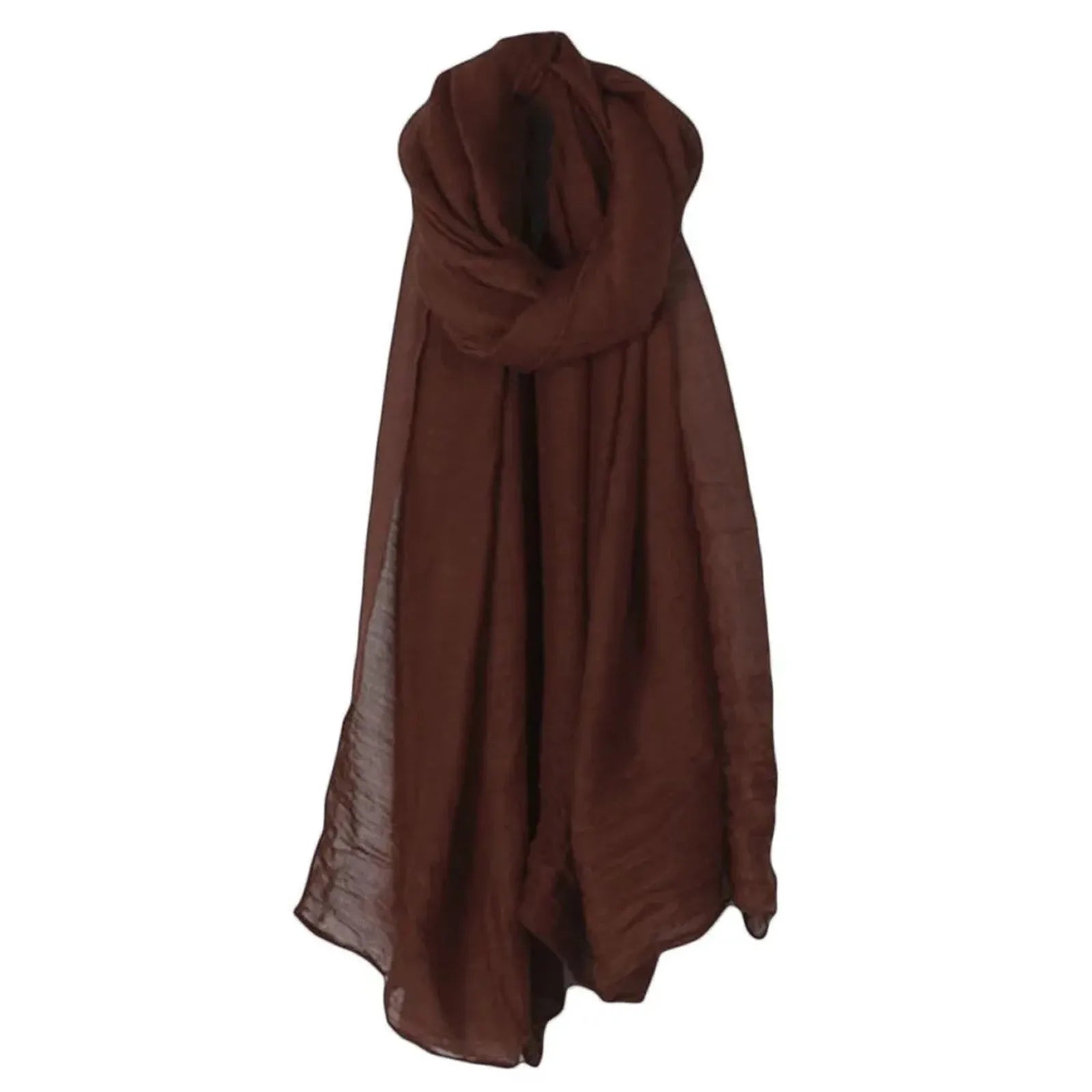 Fashion New 16 Colors Women Long Scarf Wrap Scarves Vintage Cotton Linen Large Shawl Hijab Elegant Solid Black Red White Oasis Select Coffee One Size