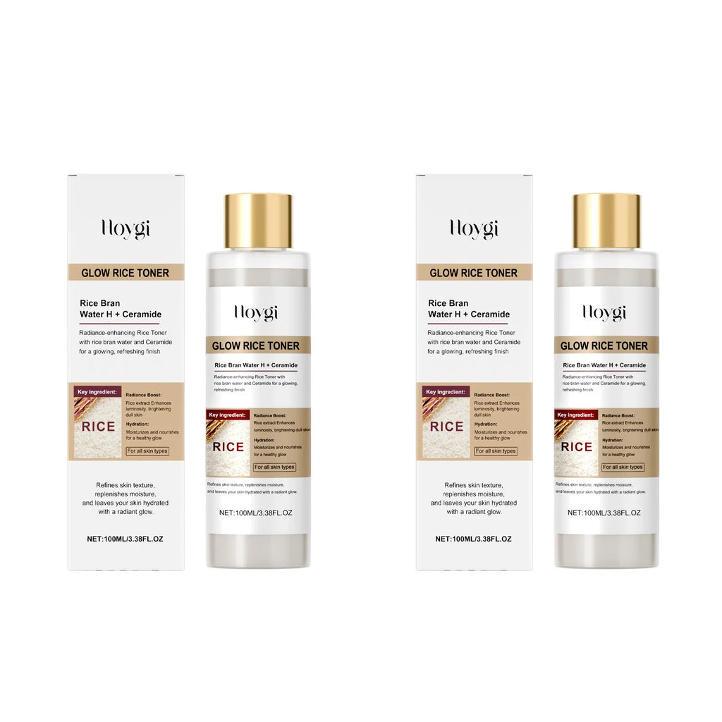 Hoygi Glow Rice Toner – Brightening, Hydrating & Pore Refining Brightening Face Toner Oasis Select 2 x 100ml Boxed