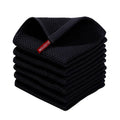 6PCS No Trace Honeycomb Absorbent Dish Tableware Kitchen Rag Towel Glass Cleaning Cleaning Tool Towel Oasis Select black 6pcs