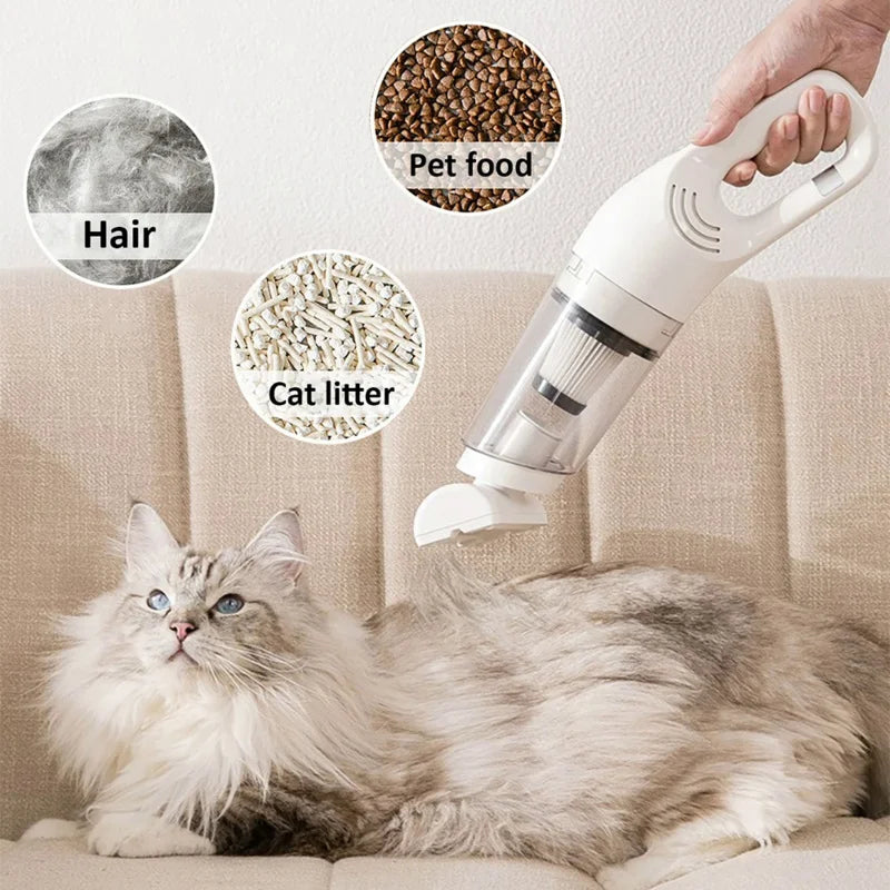 Pet Electric Cleaner Cat Hair Cleaning Vacuum Cordless 12000Pa Suction Portable For Dog Hair Carpet Remove Hand-held Cleaning Oasis Select