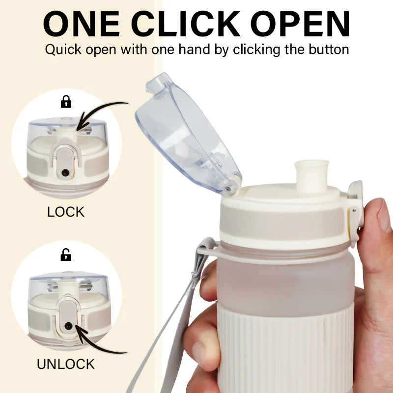 530ml BPA-Free Plastic Water Bottle with Lid and Strap - for Hiking, Fitness, and Casual Use Durable Water Container Bottle Oasis Select