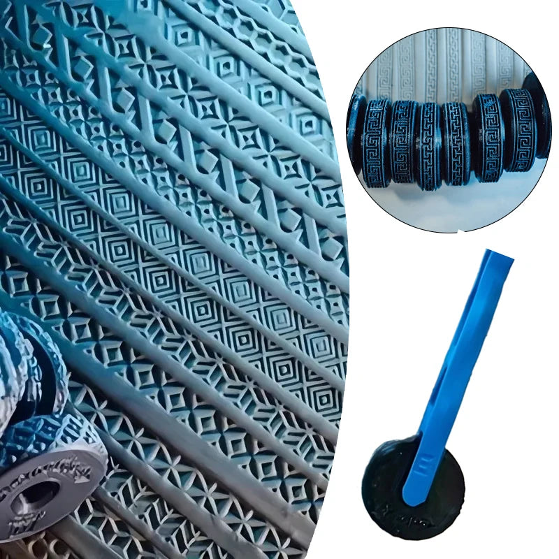 Egyptian-Inspired Relief Rolling Tool Clay Texture Wheel Clay Stamp Roller Pottery Making Tools DIY Handcrafts, Arts & Crafts Oasis Select
