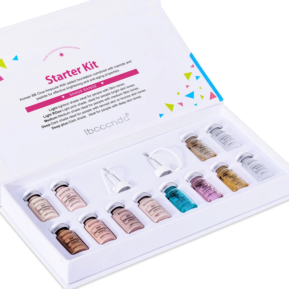 BB Cream CC Glow Beginner Starter Kit Whitening Liquid Foundation Hyaluronic Acid Serum Essence For Face Skin Care Acne Beauty Oasis Select 3