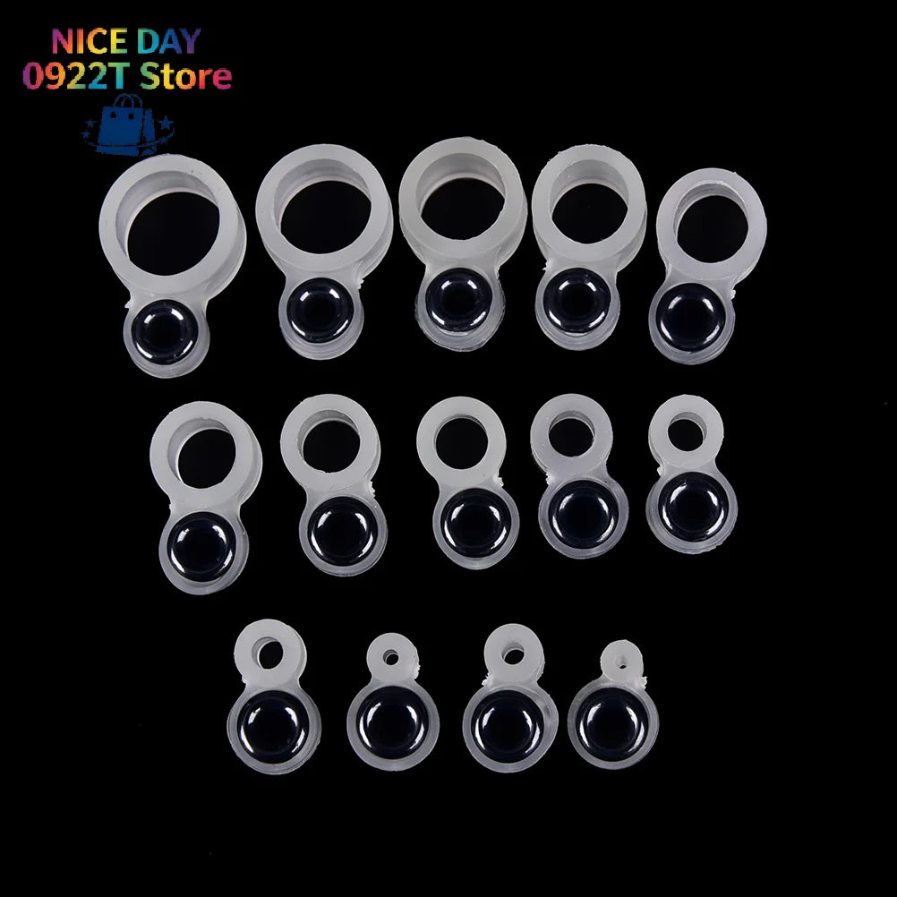 14Pcs Fishing Rod Wire Ring Fishing Line Guide Ring Silicone Different Size 1-14@#X Oasis Select