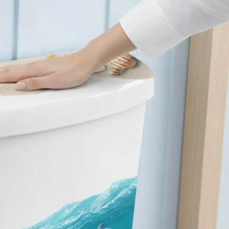 3D Ocean Wave Toilet Sticker Durable Waterproof Anti Slip Removable Creative Bathroom Decor Decal Free Shipping Oasis Select Default Title