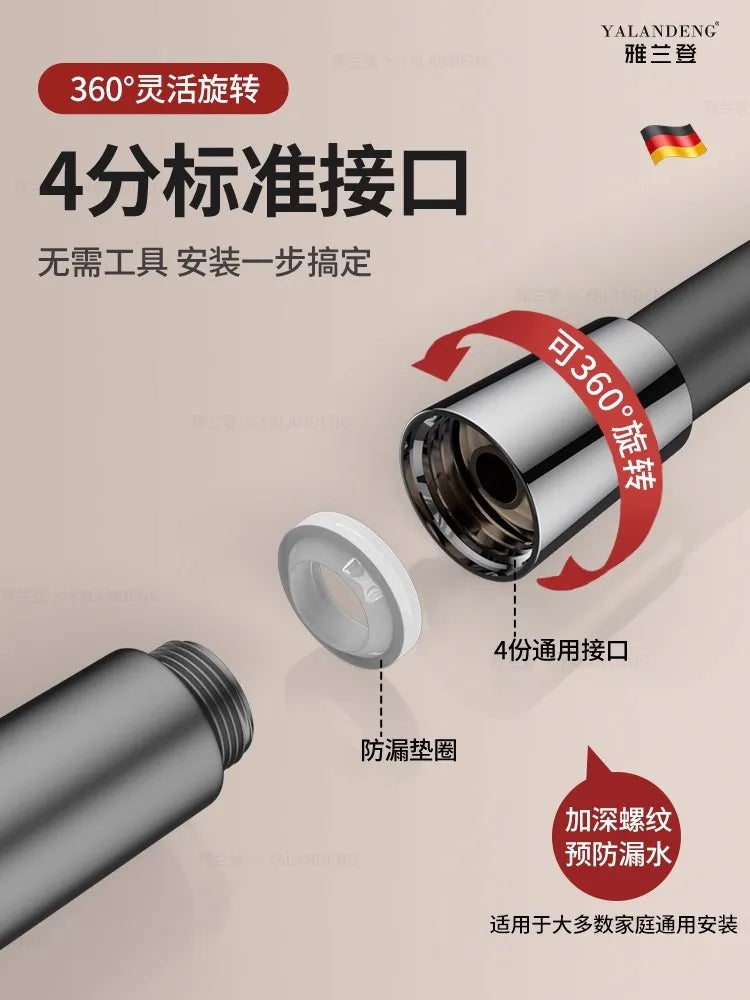 New 1pcs 1.5/2/3M Silicone Flexible Hose Bathroom Shower Tube Extension Tube Water Pipe Draw Tube Bathroom Accessories Oasis Select