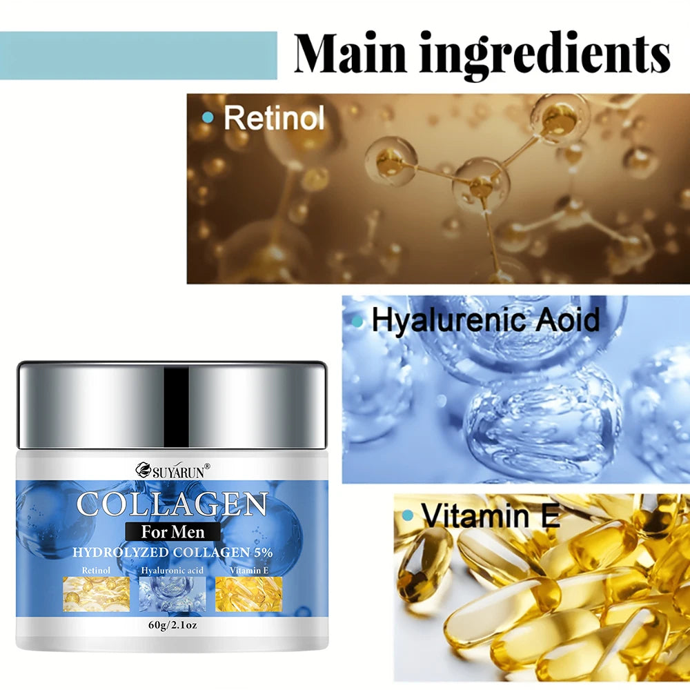 SUYARUN Collagen Men's Face Cream – Non-Greasy Moisturizer