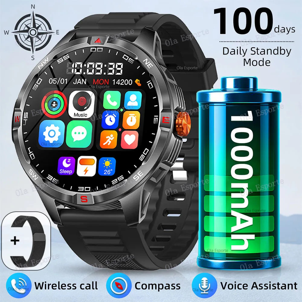 Ola Esporte Smart Watch 2025 – GPS, Compass & 100+ Sports