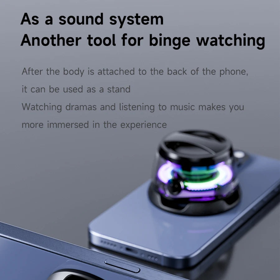 New Wireless Bluetooth speaker Gift Magnetic bracket portable High-sound quality TWS interconnected LED color light mini speaker Oasis Select