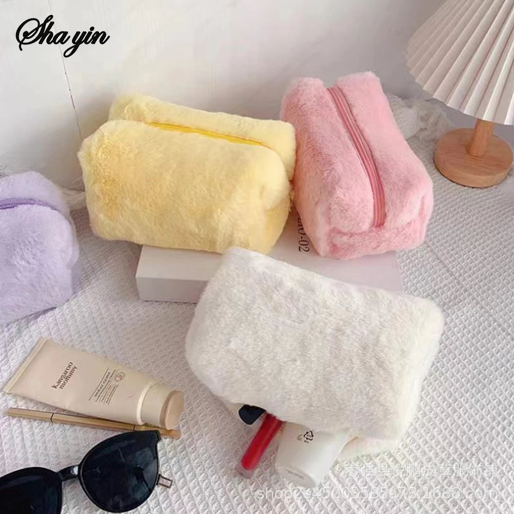 Velvet Makeup Bag – Large Capacity Cosmetics Pouch for Women