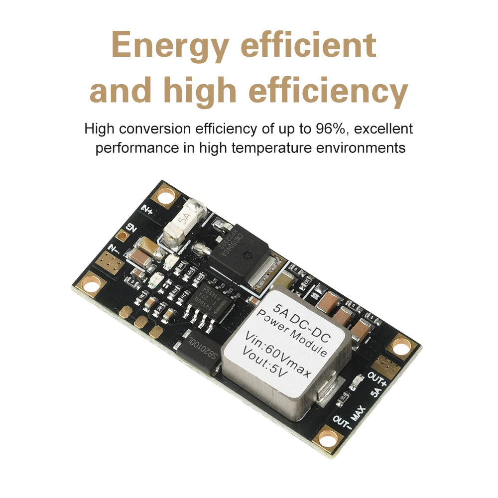 DC-DC 6.5V-60V to 5V 12V Voltage Stabilizing Step-Down Module Mini-Low-Profile Buck Converter Power Supply Oasis Select