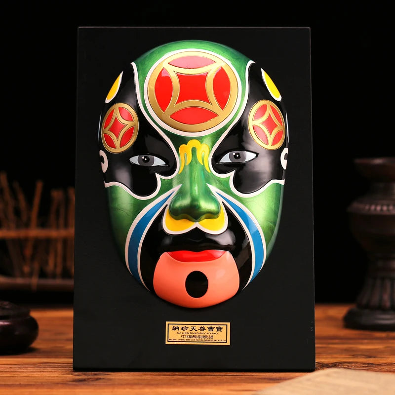 Large Peking Opera facial mask five road God of wealth hanging wall decoration Oasis Select 3