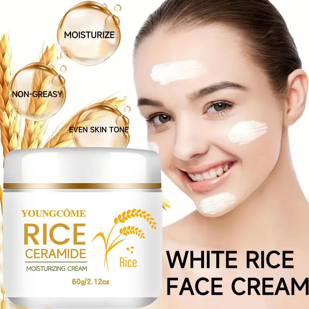 YOUNGCOME Rice Ceramide Moisturizing Cream | Korean Skincare Face Moisturizer Cream Oasis Select