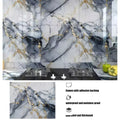 Marble-Patterned Wall Sticker 40cm Wide Waterproof Stain-Resistant And Oil-Resistant PVC Self-Adhesive Wallpaper For Kitchens. Oasis Select lanyuhe 40cmX5m