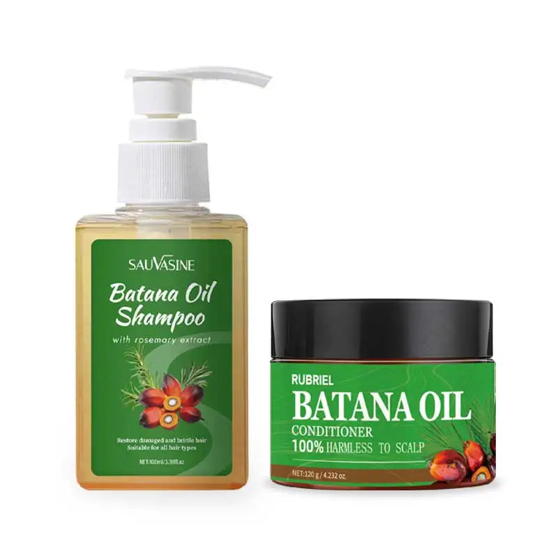 120g Batana Oil Shampoo & Conditioner Set Strengthens Hair Roots Repairs damaged Hair Deeply Nourishment Smooth Hair Conditioner Oasis Select 2PCS Set