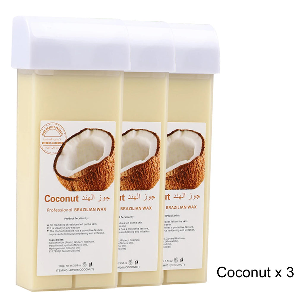 Roll-On Soft Wax Refill Kit – Body Hair Removal, 1/3/6 Pack