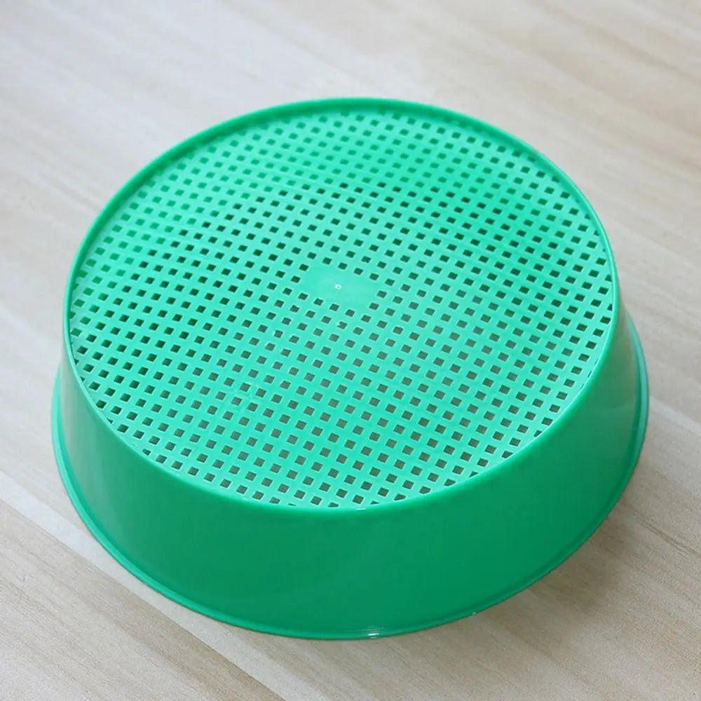 Gardening Tool Green Garden Sieve Plastic Portable Seedling Tool Washable Soil Sieve Home Planting Oasis Select