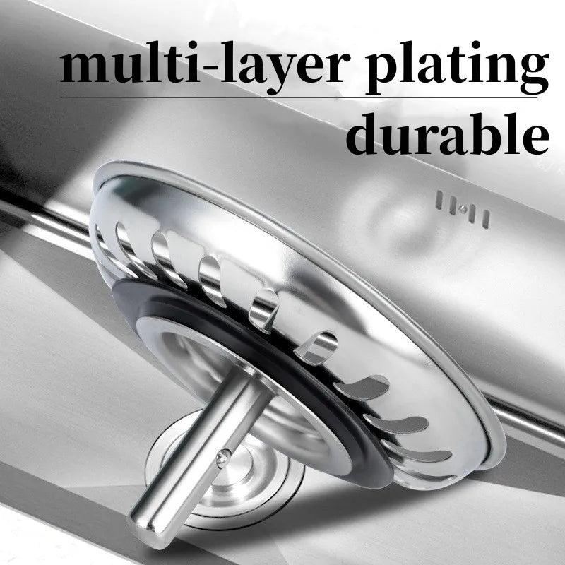 1 PCS Waste Plug Premium Kitchen Sink Strainer Replacement Basin Drain Filter Stainless Steel 80mm Sizes Fixing Pin Oasis Select