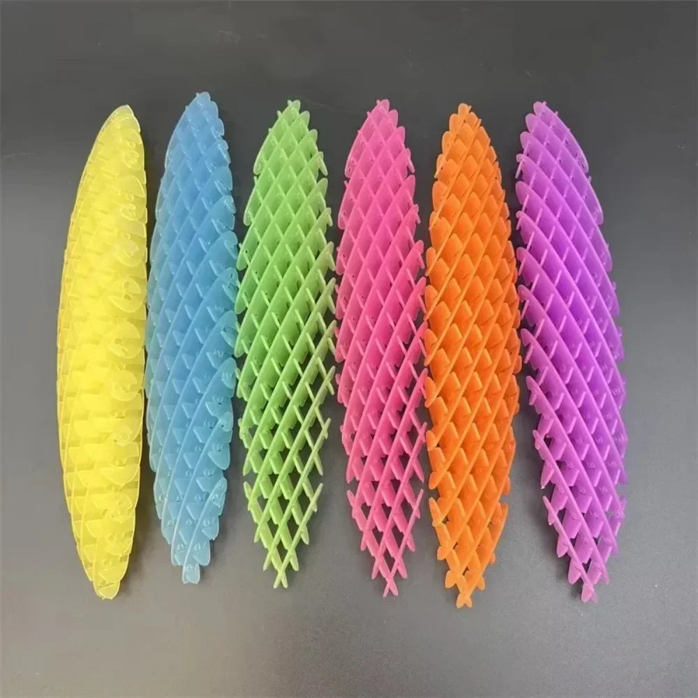 DIY Mesh Stretchable ElasticMesh Toy Unique Puzzle Release and Decompression Deformation Worm Popit, Elastic Mesh Toy Oasis Select