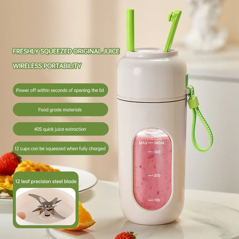 Portable Wireless Juicer Cup 1500ml | 12-Blade Rechargeable