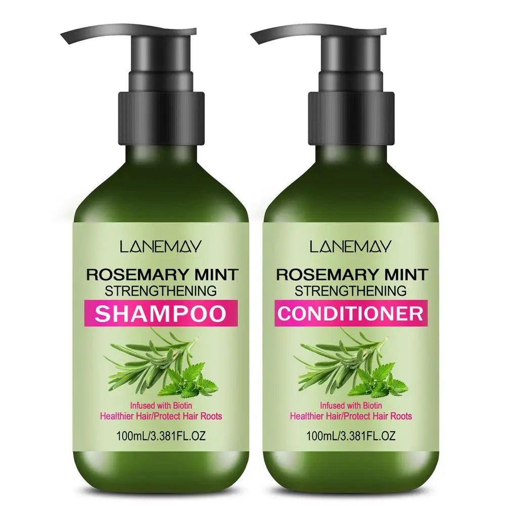 2/4PCS Rosemary Mint Strengthening Shampoo and Conditioner Set, Moisturizing with Rosemary Extract for Healthier, Stronger Hair Oasis Select