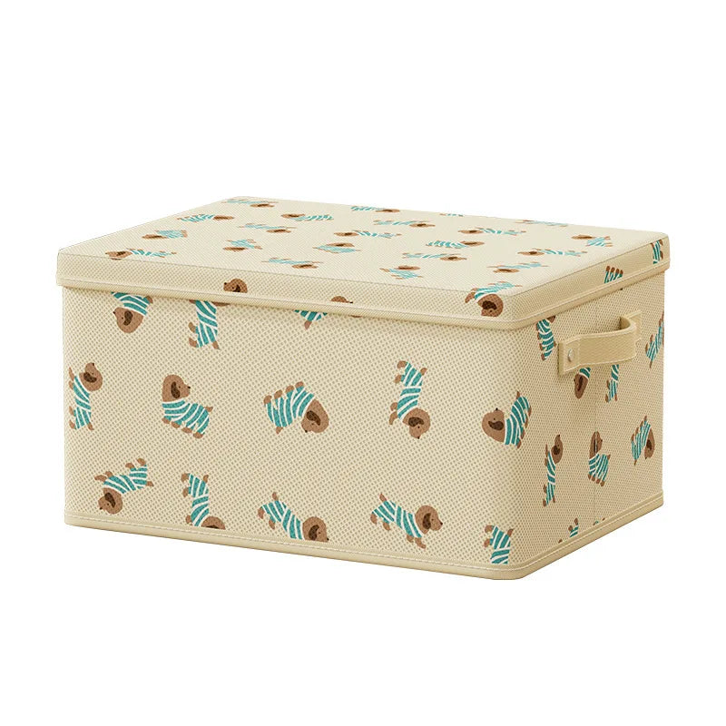 New Large Capacity Non-Woven Storage Box with Lid, Foldable Clothes Organizer for Wardrobe, Home Storage Solution, Storage Box Oasis Select